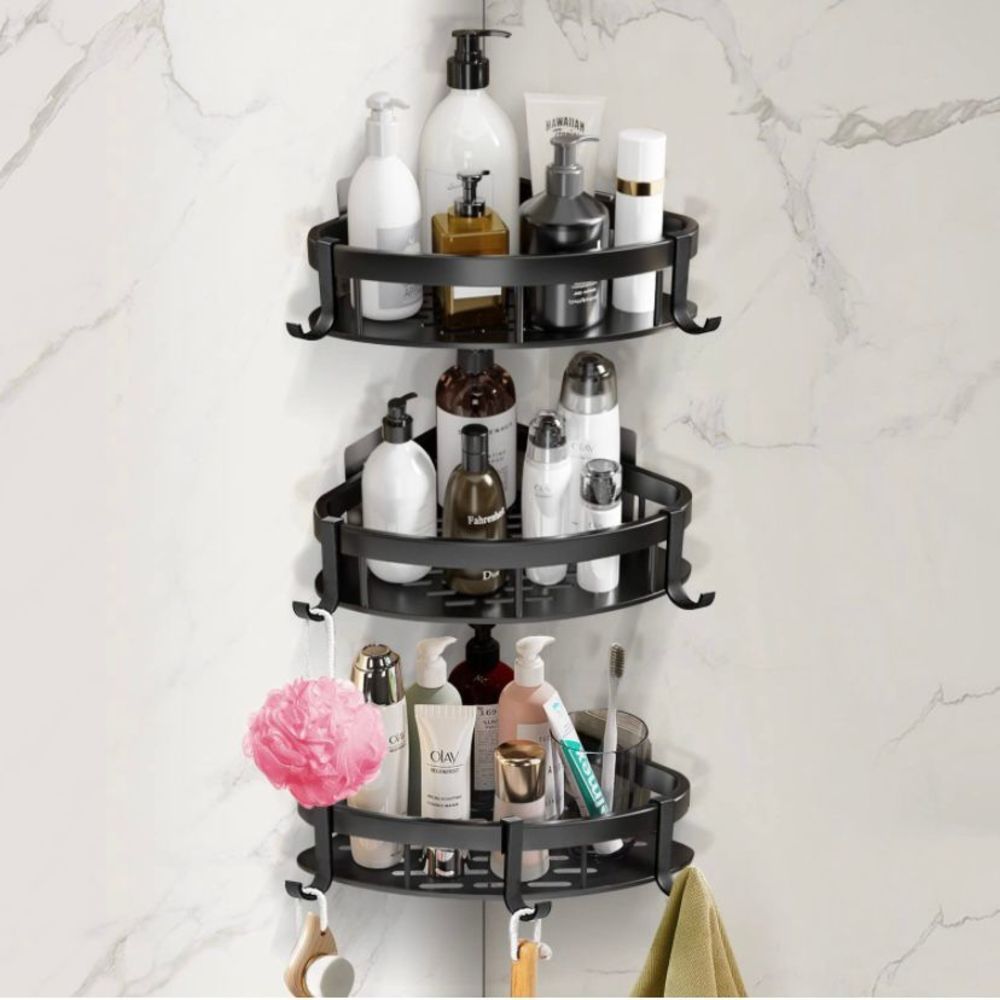 Brandnew 3 Pack Easy to Install Shower Shelf without Drilling